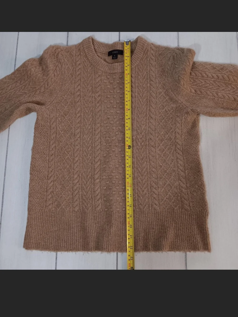 J. Crew Camel Cable Sweater Crewneck